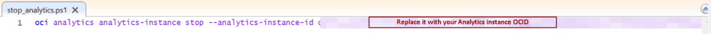 oci analytics analytics-instance stop --analytics-instance-id replace-with-instance-ocid