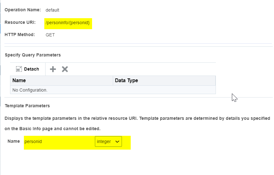 Define Rest service for lookup with a person id parameter