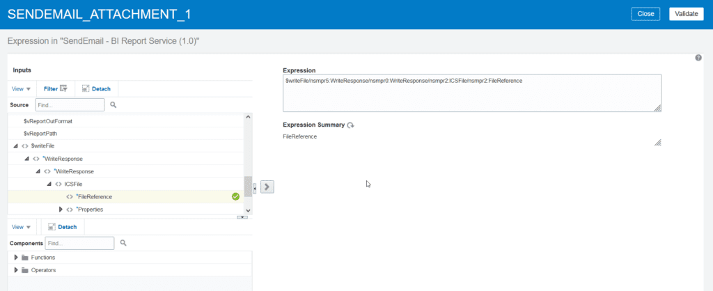 attach stage file action response file reference to email attachment activity