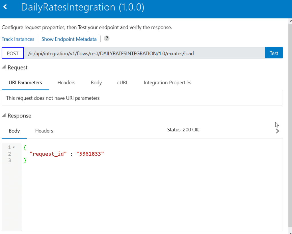 activate and test the integration for fbdi in oic