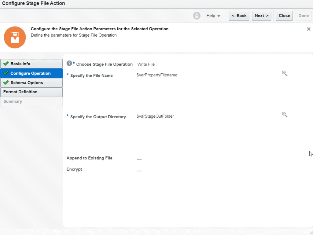 Configure GL Journal property filename and output directory