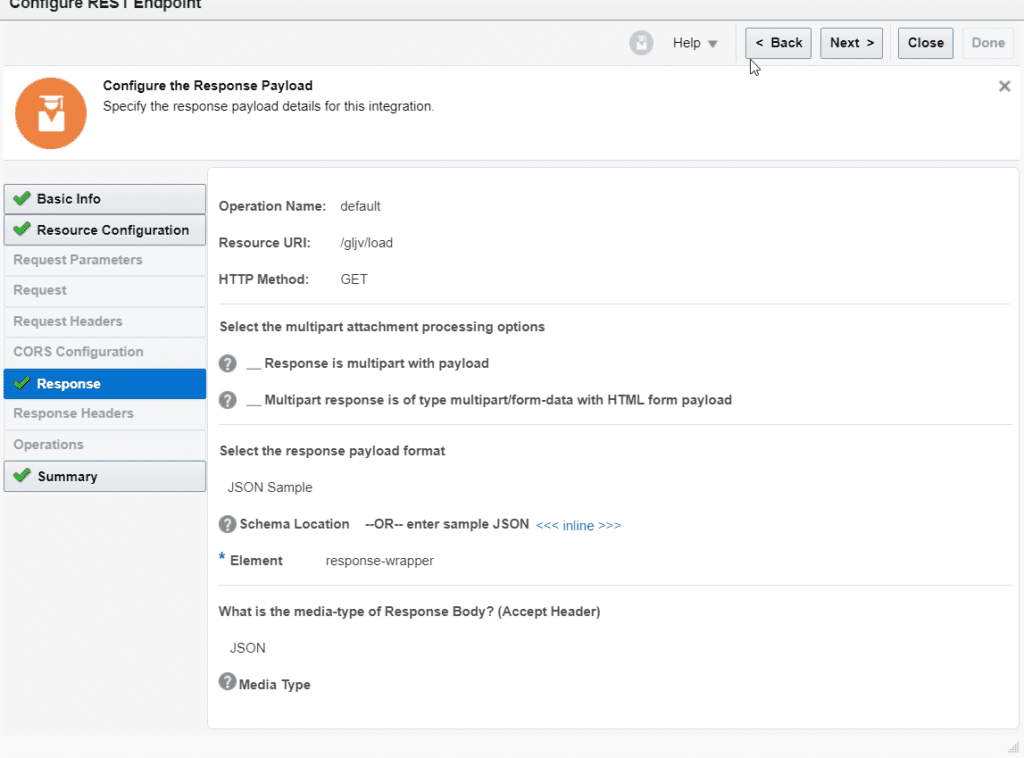 Configure rest adapter of GL Journal import OIC integration