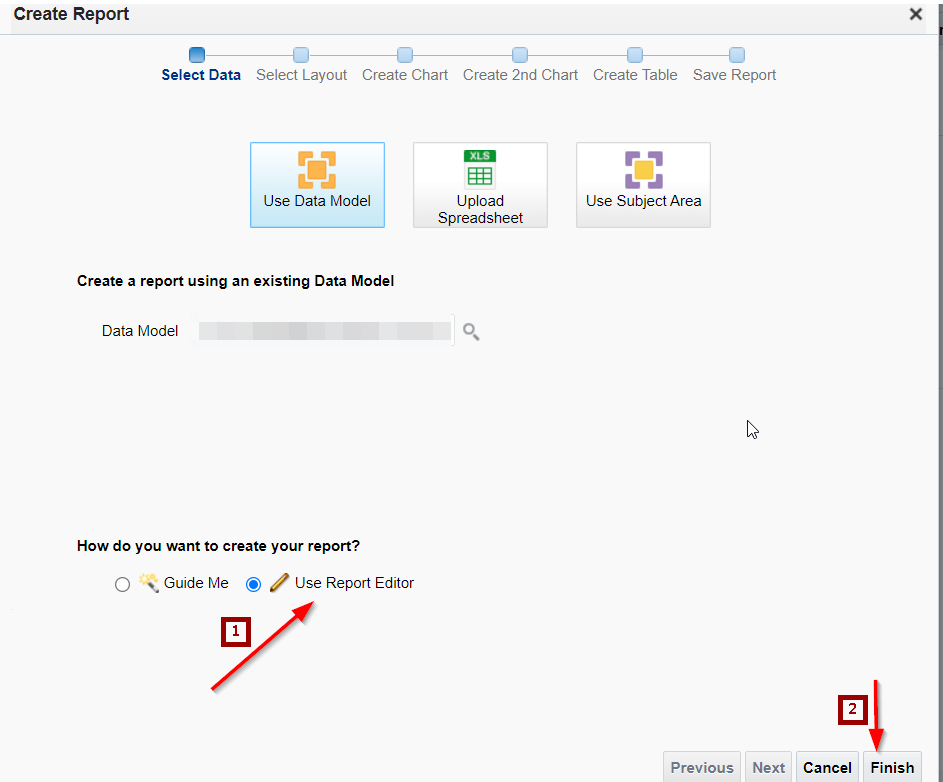 Create BI report in Oracle fusion erp