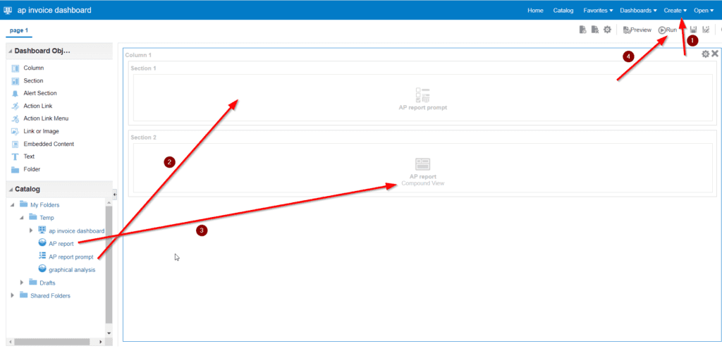 Create OTBI Dashboard in Oracle Fusion ERP