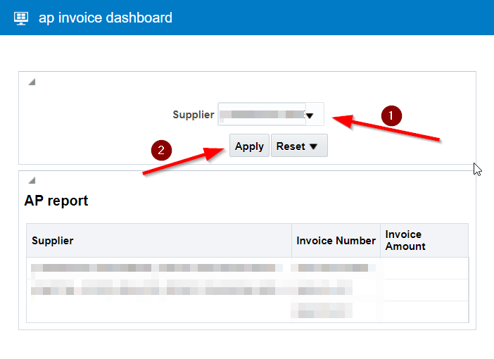 running dashboard report in OTBI