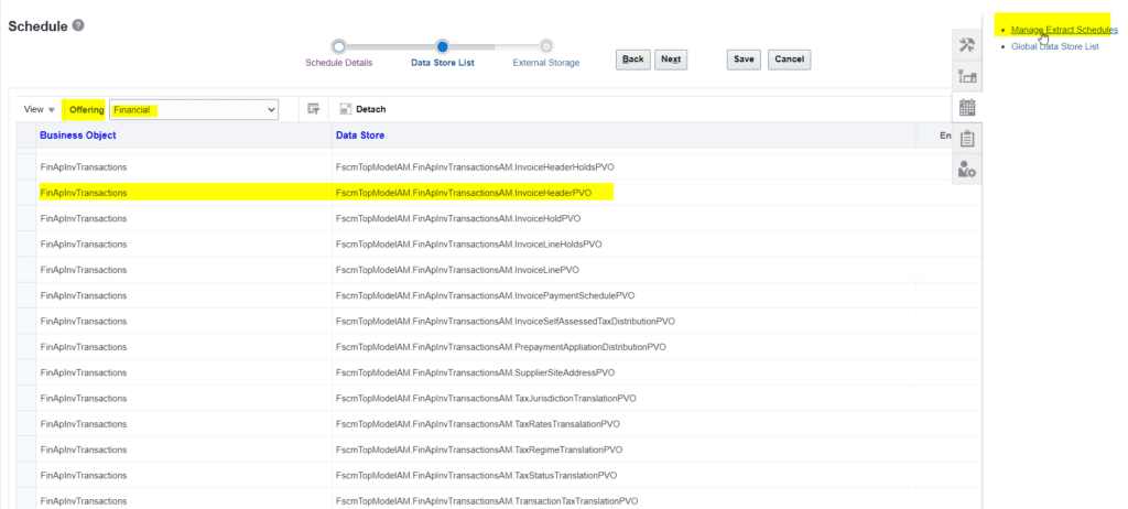 run BICC data extract job in Oracle Fusion ERP